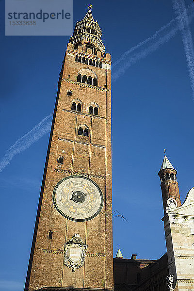 Italien  Lombardei  Cremona  Glockenturm Torrazzo