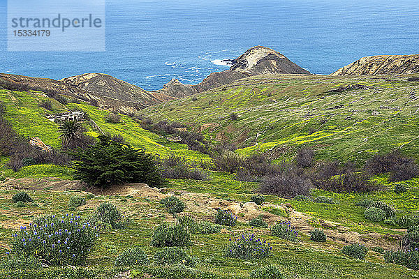 Portugal  Madeira  Insel Porto Santo  Blick vom Miradouro do Pedregal