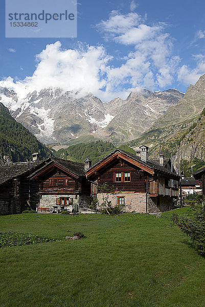 Italien  Piemont  Macugnaga  altes Walserhaus