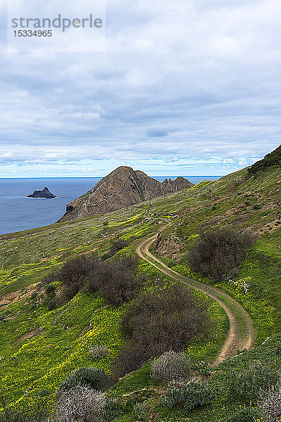 Portugal  Madeira  Insel Porto Santo  Blick vom Miradouro do Pedregal