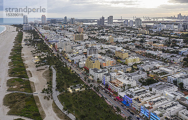 Stadtbild von South Beach in Miami  USA