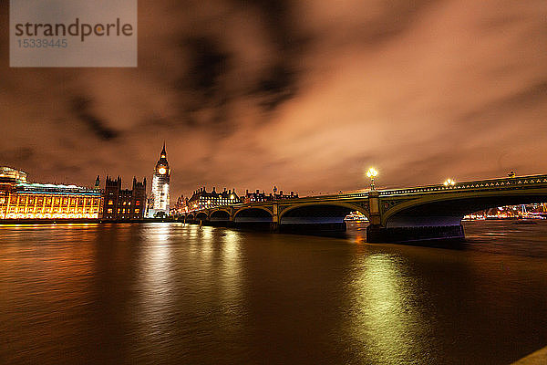 Big Ben und Westminster Bridge in London