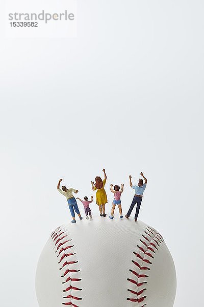 Miniaturen auf Baseball