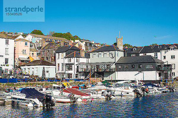 Custom House Quay in Falmouth  Cornwall  England  Vereinigtes Königreich  Europa