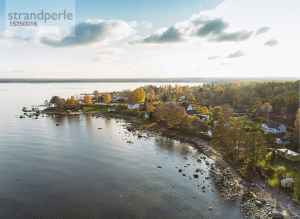 Luftaufnahme von Altja und der Ostsee  Laane-Viru  Estland  Europa