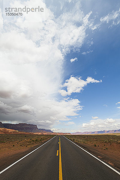 Highway am Nordrand des Grand Canyon  Arizona  Vereinigte Staaten von Amerika  Nordamerika