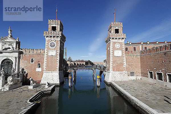 Das venezianische Arsenal  Venedig  UNESCO-Weltkulturerbe  Venetien  Italien  Europa