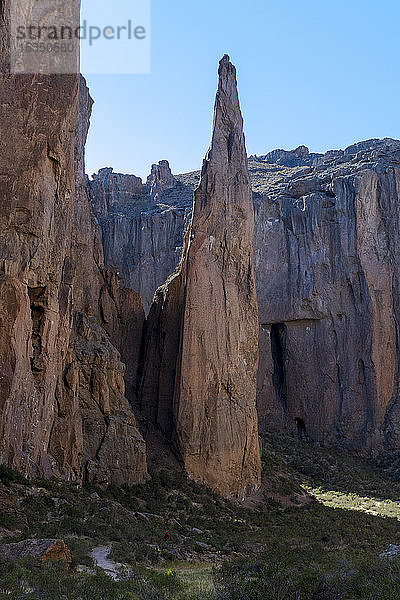Felsformation in der Schlucht von Piedra Parada (Gualjaina)  Provinz Chubut  Patagonien  Argentinien  Südamerika