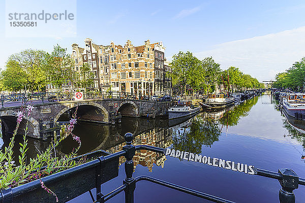 Brouwersgracht-Kanal  Amsterdam  Nordholland  Niederlande  Europa