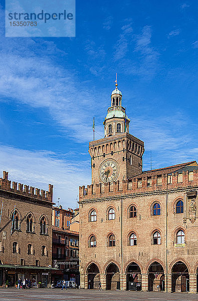 Palazzo d'Accursio  Piazza Maggiore  Bologna  Emilia-Romagna  Italien  Europa