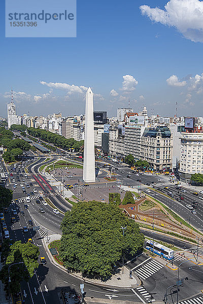 Der Obelisco in der Avenida 9 de Julio  Buenos Aires  Argentinien  Südamerika
