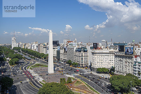 Obelisco auf der Avenida 9 de Julio  Buenos Aires  Argentinien  Südamerika