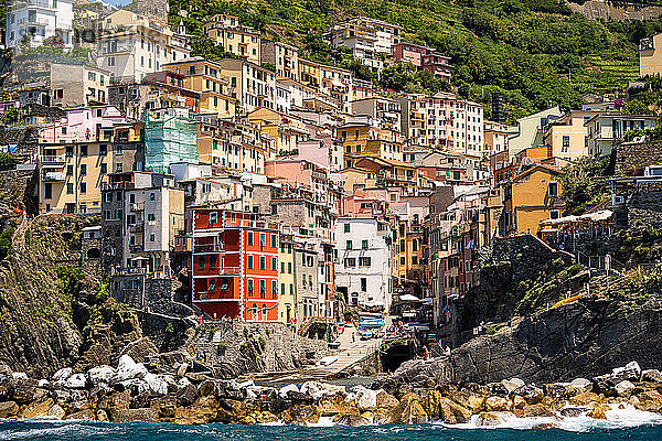 Dorf Riomaggiore  Cinque Terre  UNESCO-Weltkulturerbe  Ligurien  Italien  Europa