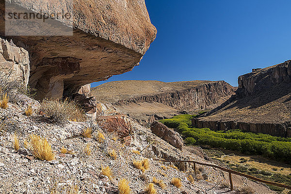 Pinturas-Schlucht  Höhle der Hände  UNESCO-Welterbe  Patagonien  Provinz Santa Cruz  Argentinien  Südamerika