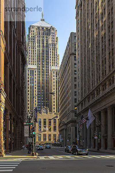 Blick auf das Gebäude des Chicago Board of Trade  Downtown Chicago  Illinois  Vereinigte Staaten von Amerika  Nordamerika