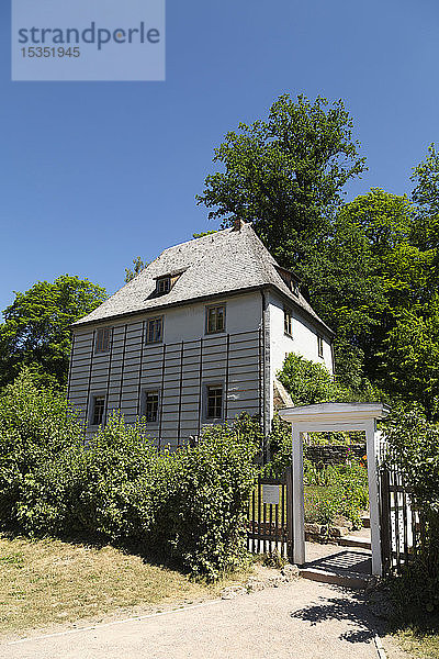 Goethes Gartenhaus (Goethes Gartenhaus) im Park an der Ilm in Weimar  Thüringen  Deutschland  Europa