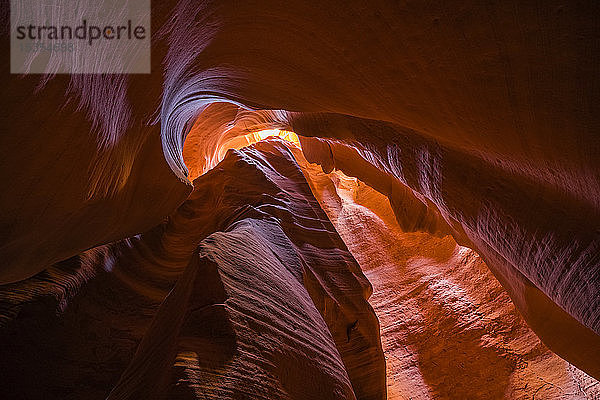 Slot Canyon bekannt als Canyon X  in der Nähe von Page; Arizona  Vereinigte Staaten von Amerika