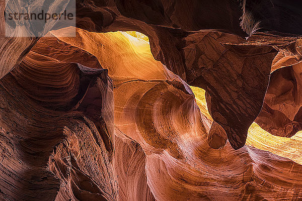 Slot Canyon bekannt als Canyon X  in der Nähe von Page; Arizona  Vereinigte Staaten von Amerika