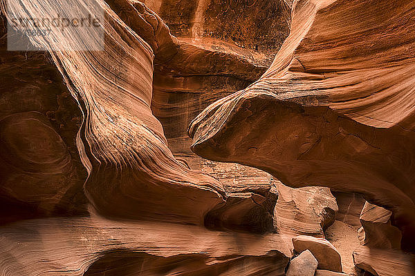 Slot Canyon bekannt als Mountain Sheep Canyon; Page  Arizona  Vereinigte Staaten von Amerika