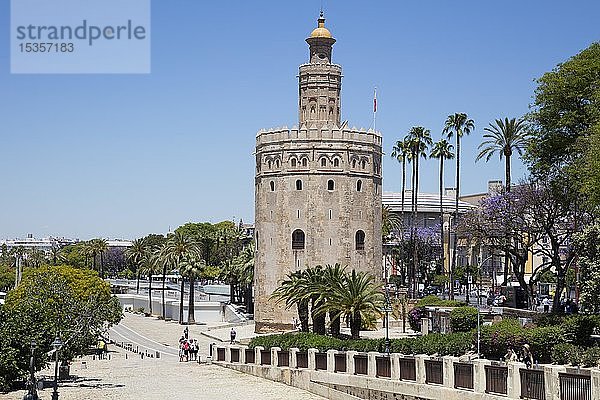 Goldturm  Torre del Oro  Sevilla  Andalusien  Spanien  Europa