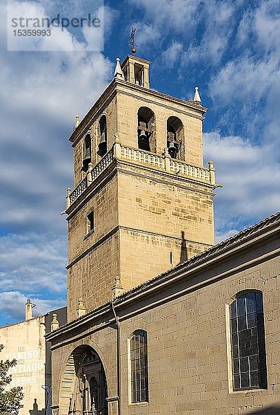 Glockenturm der Kirche Santa María de Palacio  Logroño  La Rioja  Spanien  Europa