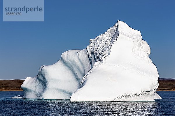 Streikender Eisberg  Scoresbysund  Ostgrönland  Grönland  Nordamerika