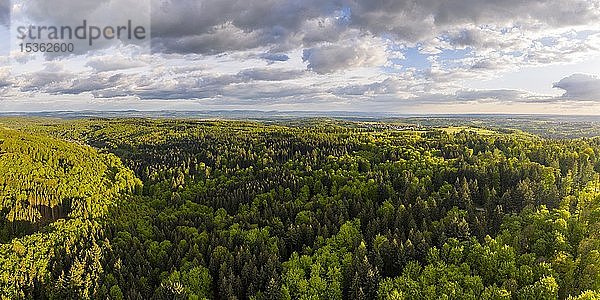 Drohnenaufnahme  Schwäbischer Wald  Rems-Murr-Kreis  Baden-Württemberg  Deutschland  Europa