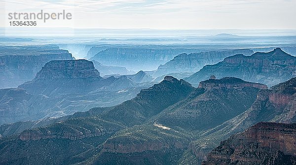 Erodierte Felsen  Canyon-Landschaft  North Rim  Grand Canyon National Park  Arizona  USA  Nordamerika