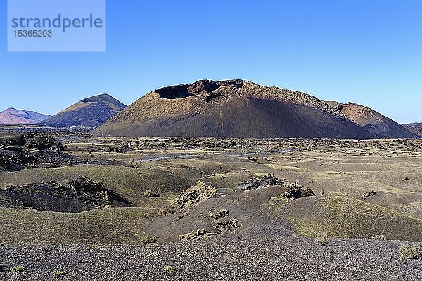 Vulkan Montana del Cuervo oder Montaña de las Lapas  Naturpark Los Volcanes  Lanzarote  Kanarische Inseln  Spanien  Europa