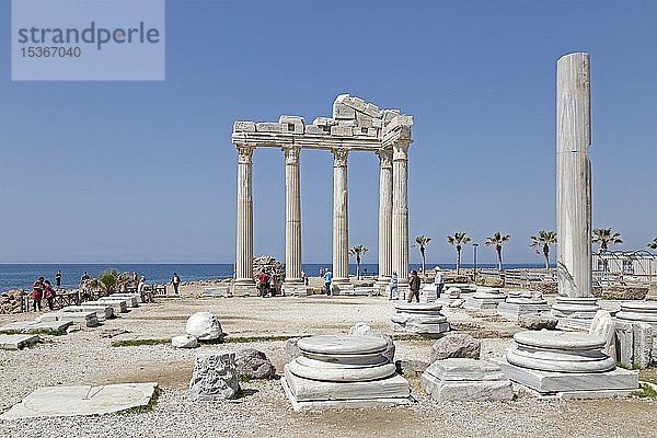 Ruinen des Apollo-Tempels  Side  Provinz Antalya  Türkei  Asien