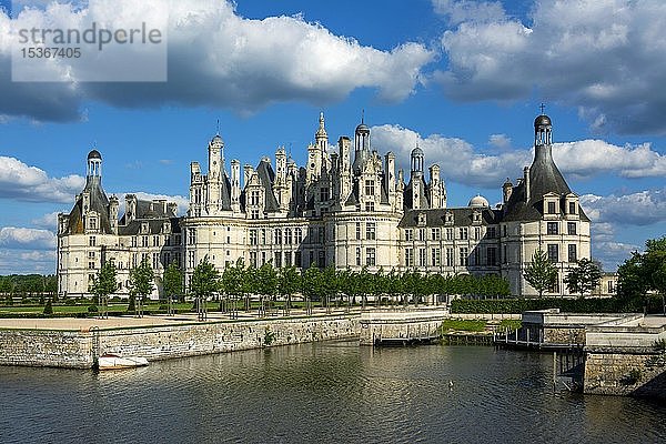 Königliches Schloss in Chambord  Loire-Tal  Departement Loir-et-Cher  Centre-Val de Loire  Frankreich  Europa