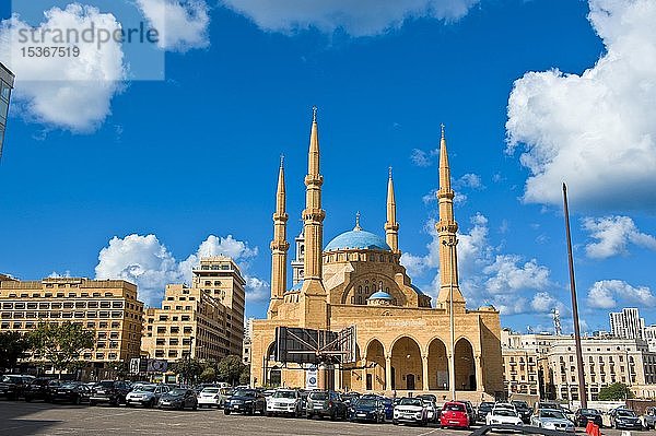 Die Mohammed-al-Amin-Moschee in Beirut  Libanon  Asien