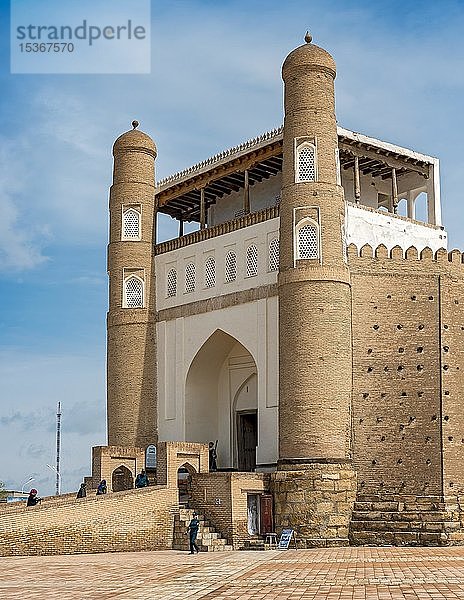 Haupttor der Arche-Festung  Buchara  Usbekistan  Asien