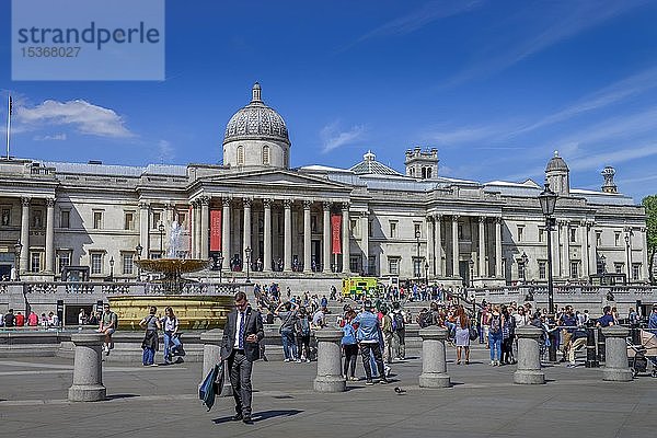 The National Gallery  Trafalgar Square  London  England  Vereinigtes Königreich  Europa