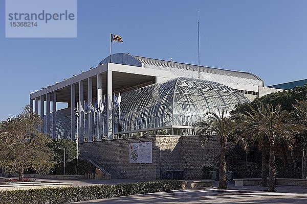 Moderner Konzertsaal  Palau de la Música  Turia Park  Valencia  Spanien  Europa