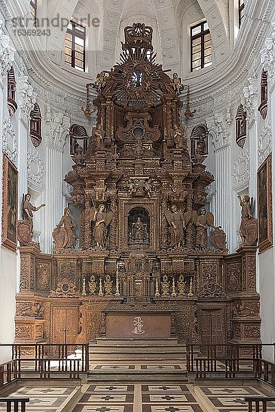 Altar zu Ehren der Vorsehung  St. Cajetan Kirche  Alt-Goa  Indien  Asien