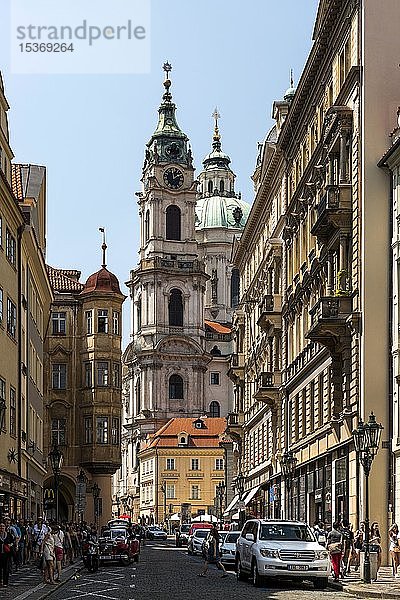 St.-Nikolaus-Kirche  Kleinseitner Ring  Kleinseite  Malá Strana  Prag  Böhmen  Tschechische Republik  Europa