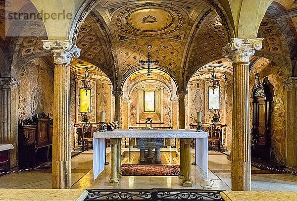 Krypta  Kathedrale  Unesco-Weltkulturerbe  Kathedrale von Modena  Modena  Emilia-Romagna  Italien  Europa