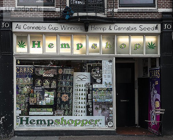 Hempshopper-Laden  Verkauf von Hanf  Amsterdam  Nordholland  Niederlande