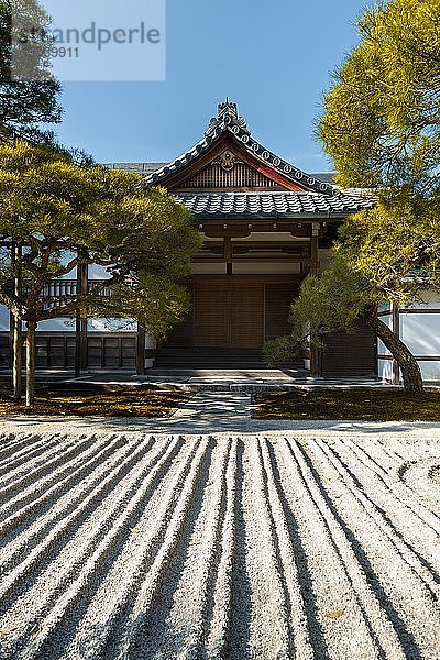Steingarten  Zen-Garten  Jisho-ji  Zen-Tempel  Higashiyama  Kyoto  Japan  Asien