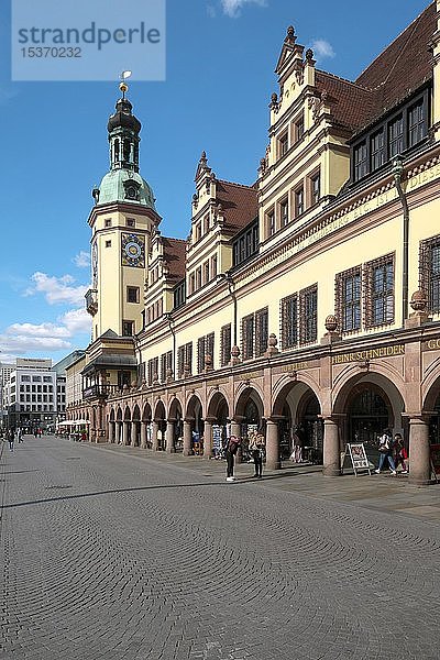 Altes Rathaus mit Museum für Stadtgeschichte  Leipzig  Sachsen  Deutschland  Europa