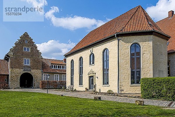 Torhaus und Kapelle der Johanniterkommende  Burgsteinfurt  Steinfurt  Münsterland  Nordrhein-Westfalen  Deutschland  Europa