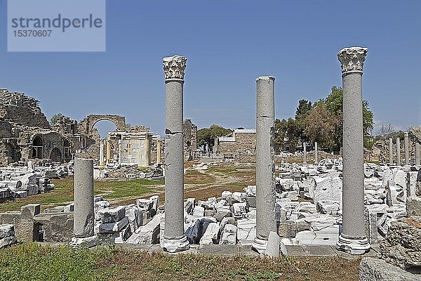 Ruine der Agora Therme  Side  Provinz Antalya  Türkei  Asien