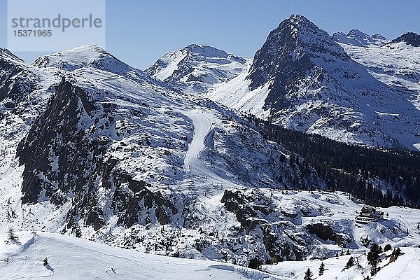 Skigebiet San Martino di Castrozza  Palla-Gruppe  Dolomiten  Trentino  Südtirol  Italien  Europa