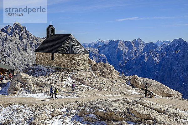 Kapelle Maria Heimsuchung  Zugspitzplatt  Zugspitze  Garmisch-Partenkirchen  Werdenfelser Land  Oberbayern  Bayern  Deutschland  Europa