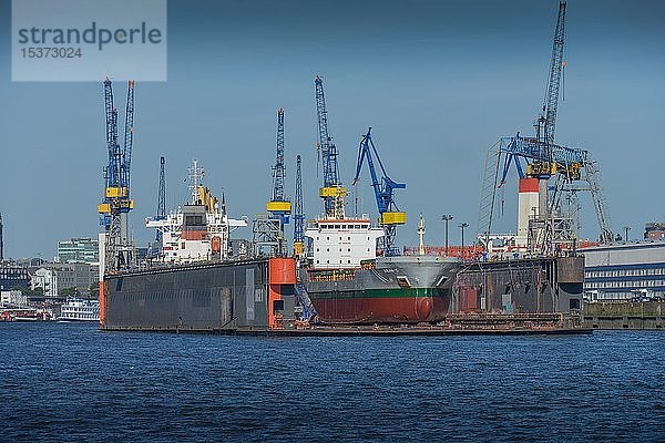 Trockendock  Werft Blohm + Voss  Steinwerder  Hamburg  Deutschland  Europa