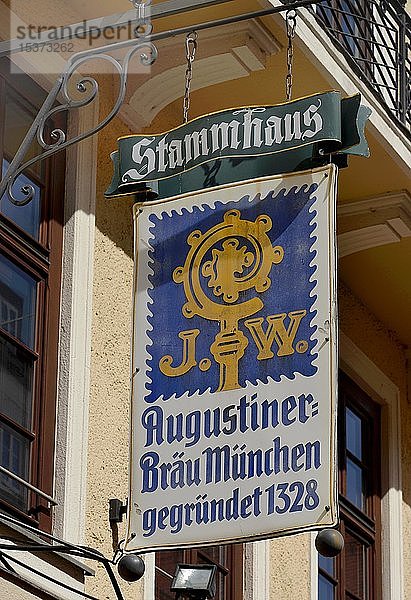 Augustiner Gaststätte  Hauptverwaltung  Neuhauser Straße  München  Bayern  Deutschland  Europa