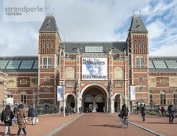 Rijksmuseum  Museumplein  Amsterdam  Nordholland  Niederlande