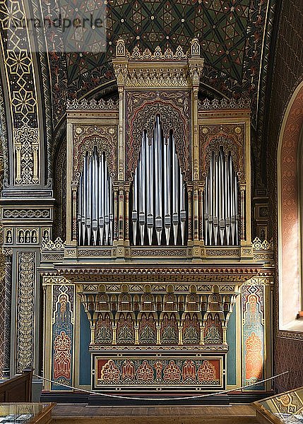 Orgel  Spanische Synagoge  Josefstadt  Jüdisches Viertel  Prag  Böhmen  Tschechische Republik  Europa