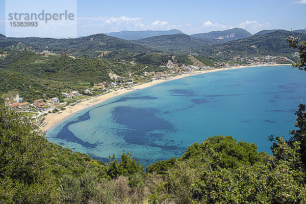 Panoramablick auf das Meer bei Korfu  Griechenland